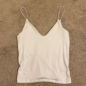 Gaze cropped white tank. Size XS